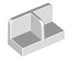 LEGO Wandelemente 93095 Paneel 1x2x1 mit Mittelsteg, weiß