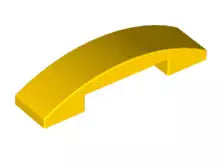 LEGO Schrägsteine 93273 Bogenstein 1x4 ohne Noppen, gelb