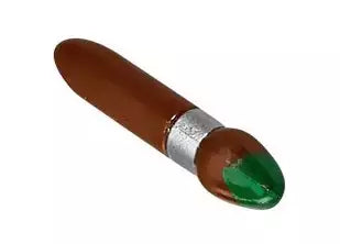 LEGO Minifiguren Zubehör 93552pb01 Pinsel mit silbernem Ring und grüner Spitze, rotbraun