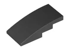 LEGO Schrägsteine 93606 Bogenstein 2x4 ohne Noppen, schwarz
