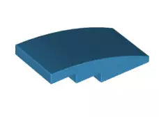 LEGO Schrägsteine 93606 Bogenstein 2x4 ohne Noppen, dunkel-azurblau