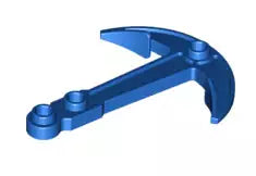 LEGO Schiff 95354 Anker mit drei Noppen, blau