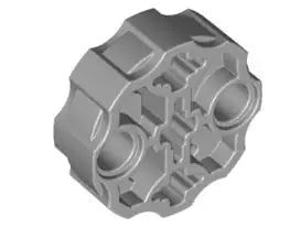 LEGO Technic 98585 Verbinder rund (3 Achse, 2 Pins), hellgrau