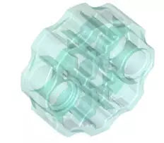 LEGO Technic 98585 Verbinder rund (3 Achse, 2 Pins), transparent-hellblau