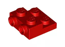 LEGO Sonderplatten 99206 Platte 2x2x2/3 mit seitlichen Noppen, rot