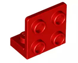 LEGO Sonderplatten 99207 Halter 1x2/2x2 invers, rot