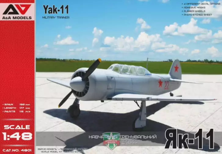 A&A Models 4801 Yakovlev Yak-11 Military Trainer, 1:48