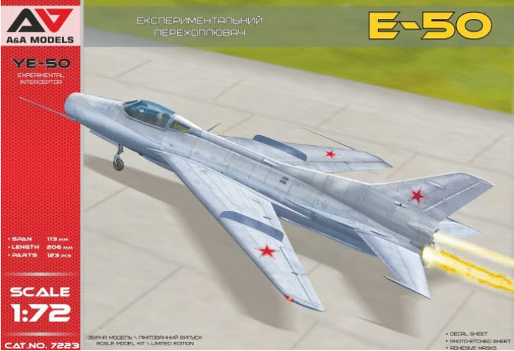 A&A Models 7223 Ye-50 experimental interceptor with rocket engine, 1:48