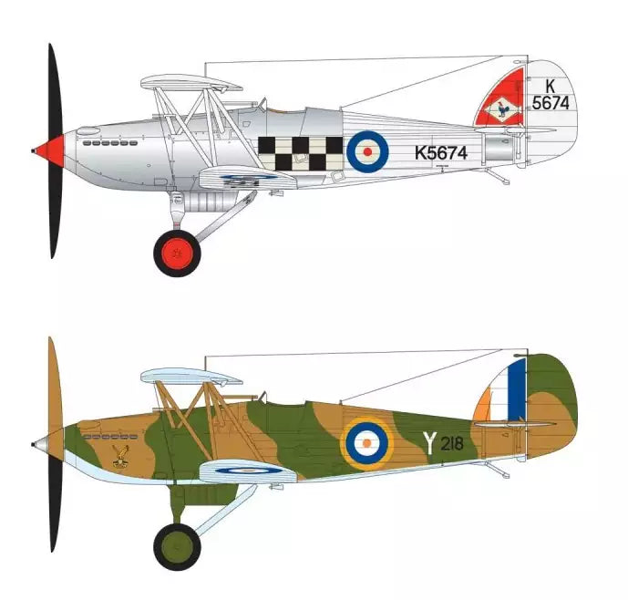 Versionen: Airfix A04103 Hawker Fury I, 1:48