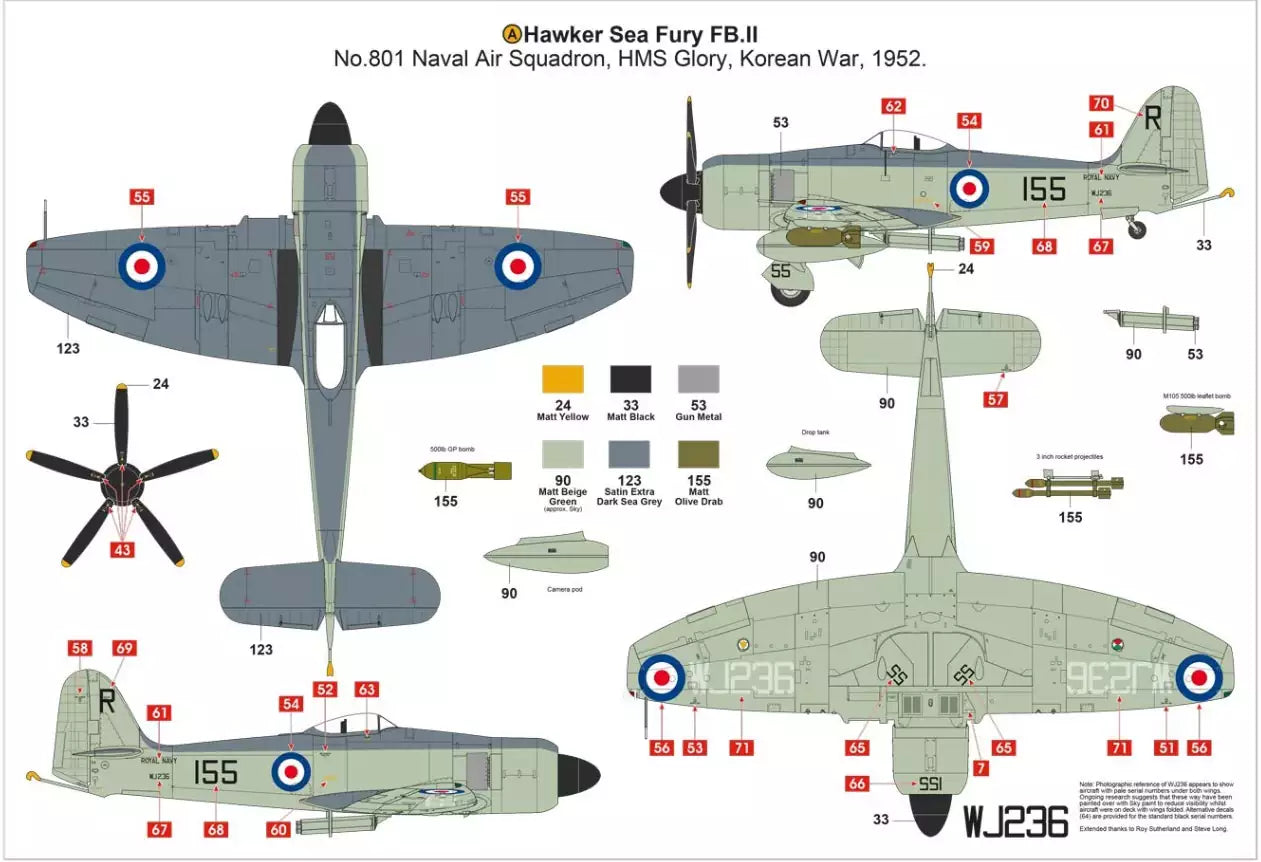 Airfix A06105 Hawker Sea Fury FB.II, 1:48