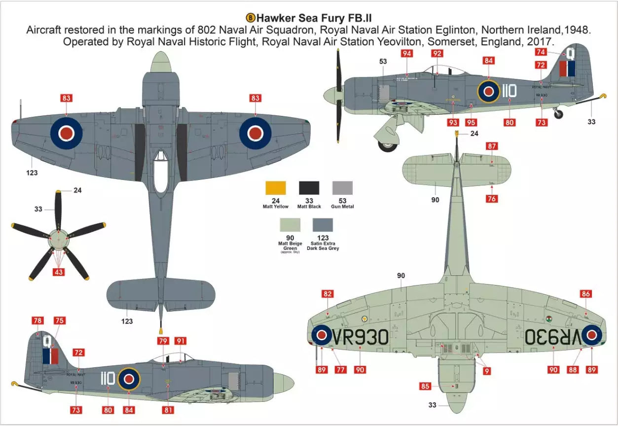 Airfix A06105 Hawker Sea Fury FB.II, 1:48