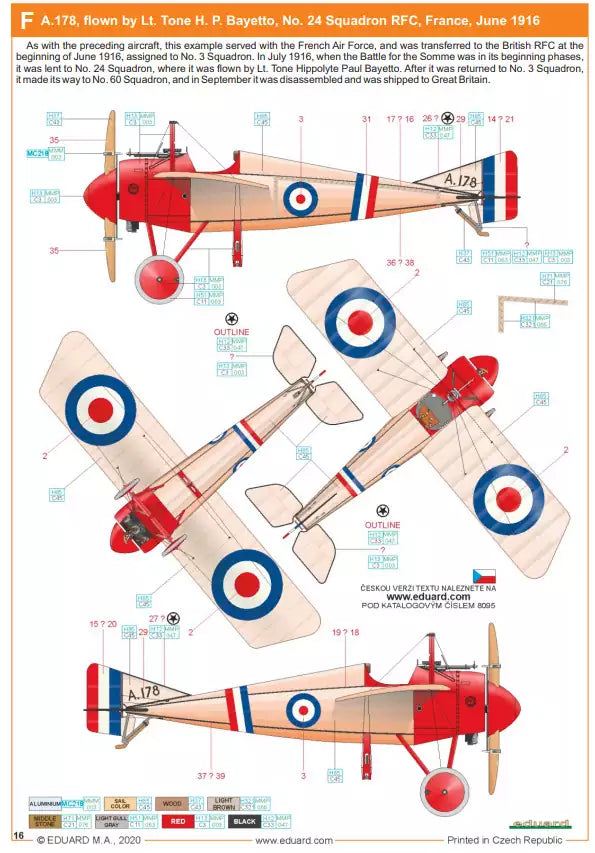 Eduard 8095 Morane Saulnier Type N, ProfiPACK edition, 1:48