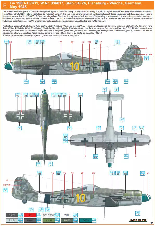 Eduard 8185 Fw 190D-11/ D-13, Dual Combo - ProfiPACK edition, 1:48