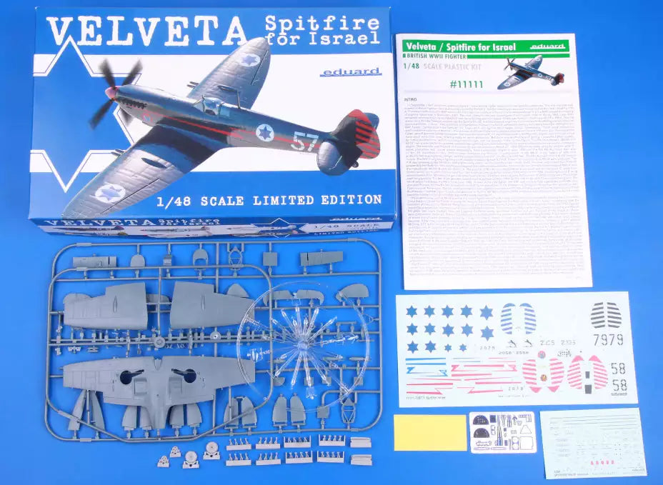 Inhalt: Eduard 11111 Velveta / Spitfire for Israel, Limited Edition, 1:48