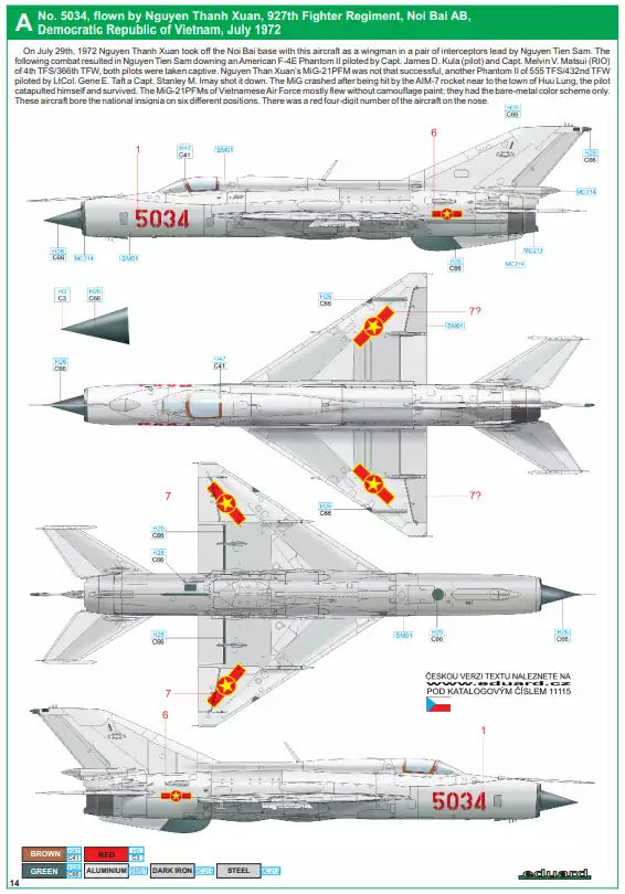 Eduard 11115 Vietnam - MIG-21PFM - Limited Edition, 1:48