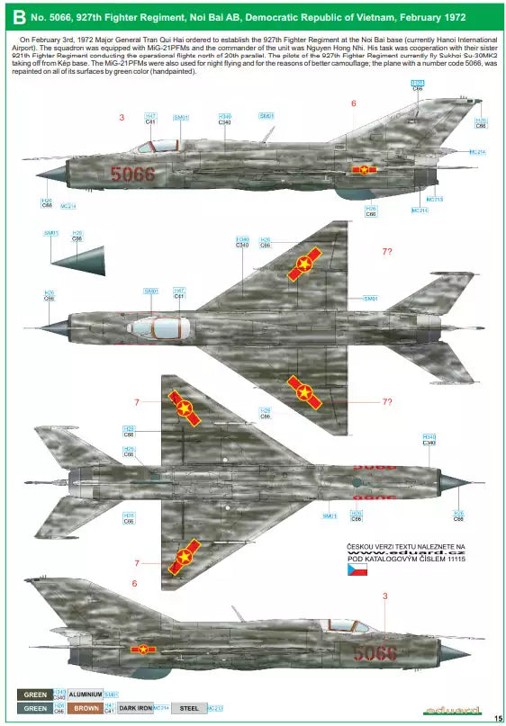 Eduard 11115 Vietnam - MIG-21PFM - Limited Edition, 1:48