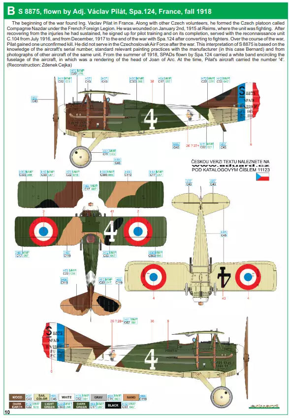 Eduard 11123 Legie - SPAD XIIIs flown by Czechoslovak pilots - Limited Edition, 1:48