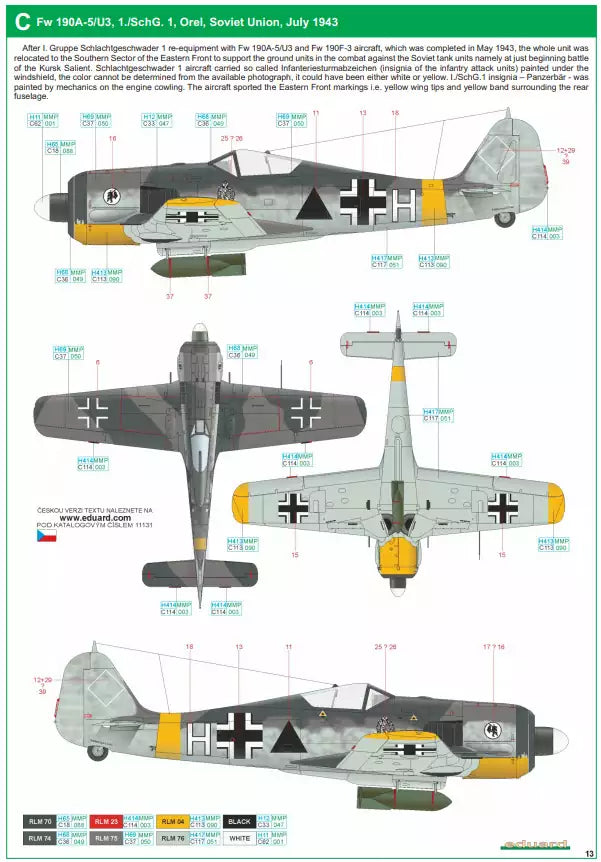 Eduard 11131 Jabo Fw 190A-5/U3 + U8 - Limited Edition, 1:48