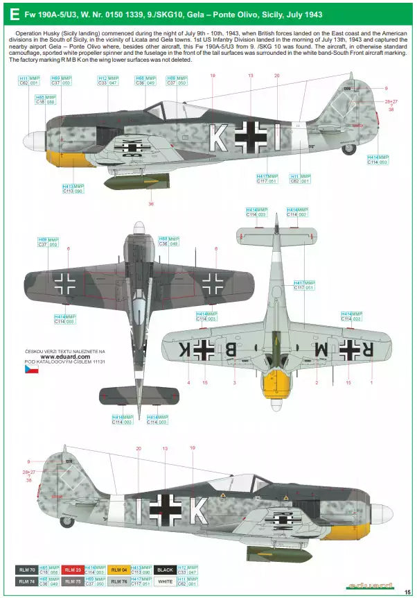 Eduard 11131 Jabo Fw 190A-5/U3 + U8 - Limited Edition, 1:48