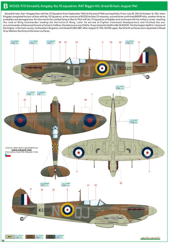 Eduard 11153 SPITFIRE STORY The Sweeps - Dual Combo - Limited Edition, 1:48