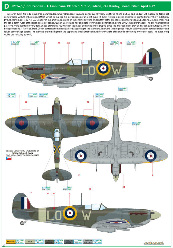 Eduard 11153 SPITFIRE STORY The Sweeps - Dual Combo - Limited Edition, 1:48