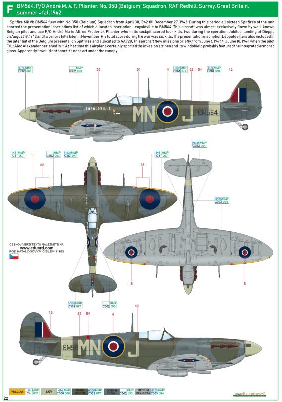 Eduard 11153 SPITFIRE STORY The Sweeps - Dual Combo - Limited Edition, 1:48