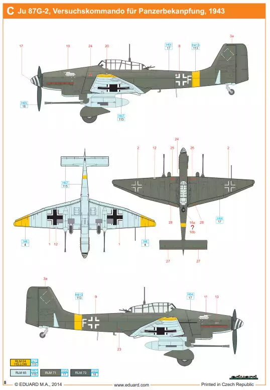 Eduard 4430 Ju 87G -Dual Combo- Super 44, 1:144