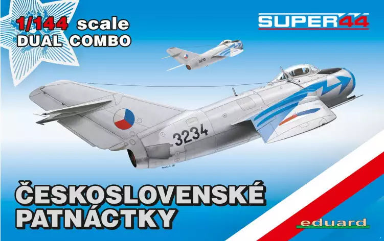 Eduard 4441 Ceskoslovenské patnáctky MiG-15 -Dual Combo- Super 44, 1:144