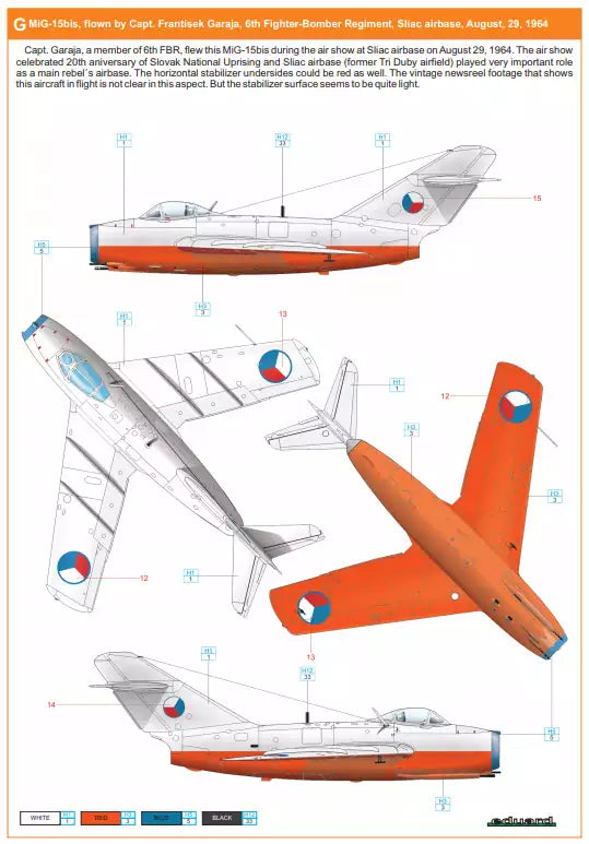 Eduard 4441 Ceskoslovenské patnáctky MiG-15 -Dual Combo- Super 44, 1:144
