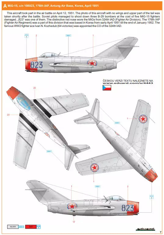 Eduard 4443 MiG-15 -Dual Combo- Super 44, 1:144