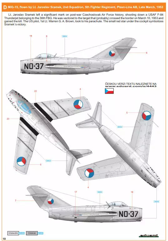 Eduard 4443 MiG-15 -Dual Combo- Super 44, 1:144