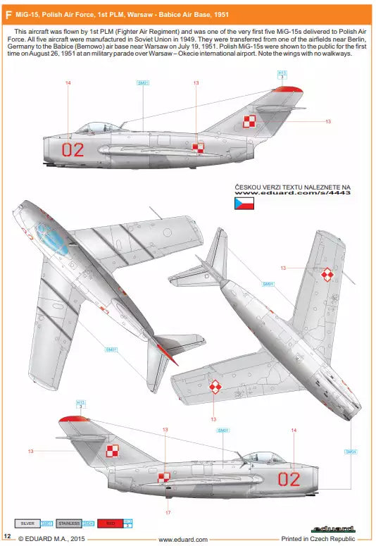 Eduard 4443 MiG-15 -Dual Combo- Super 44, 1:144