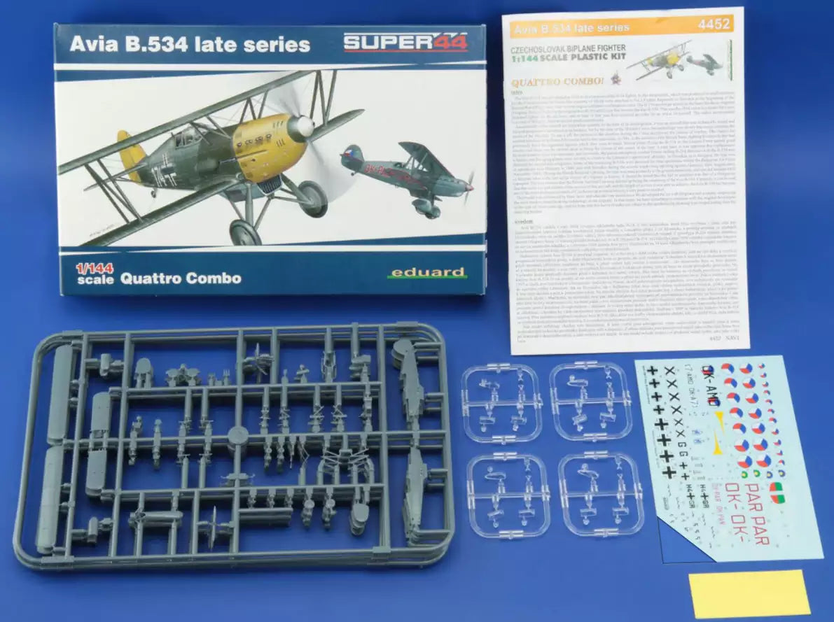 Inhalt: Eduard 4452 Avia B.534 late series -Quattro Combo- Super 44, 1:144