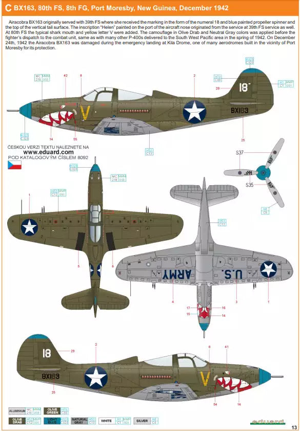 Eduard 8092 P-400, ProfiPACK edition, 1:48