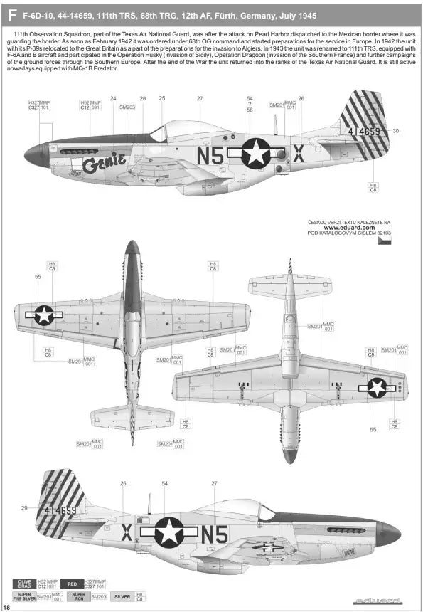Eduard 82103 F-6D/K ProfiPACK, 1:48
