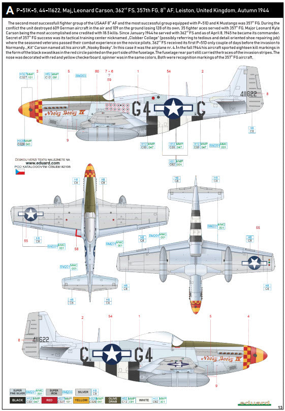 Eduard 82105 P-51K Mustang - ProfiPACK edition, 1:48