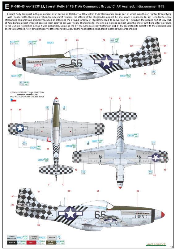 Eduard 82105 P-51K Mustang - ProfiPACK edition, 1:48