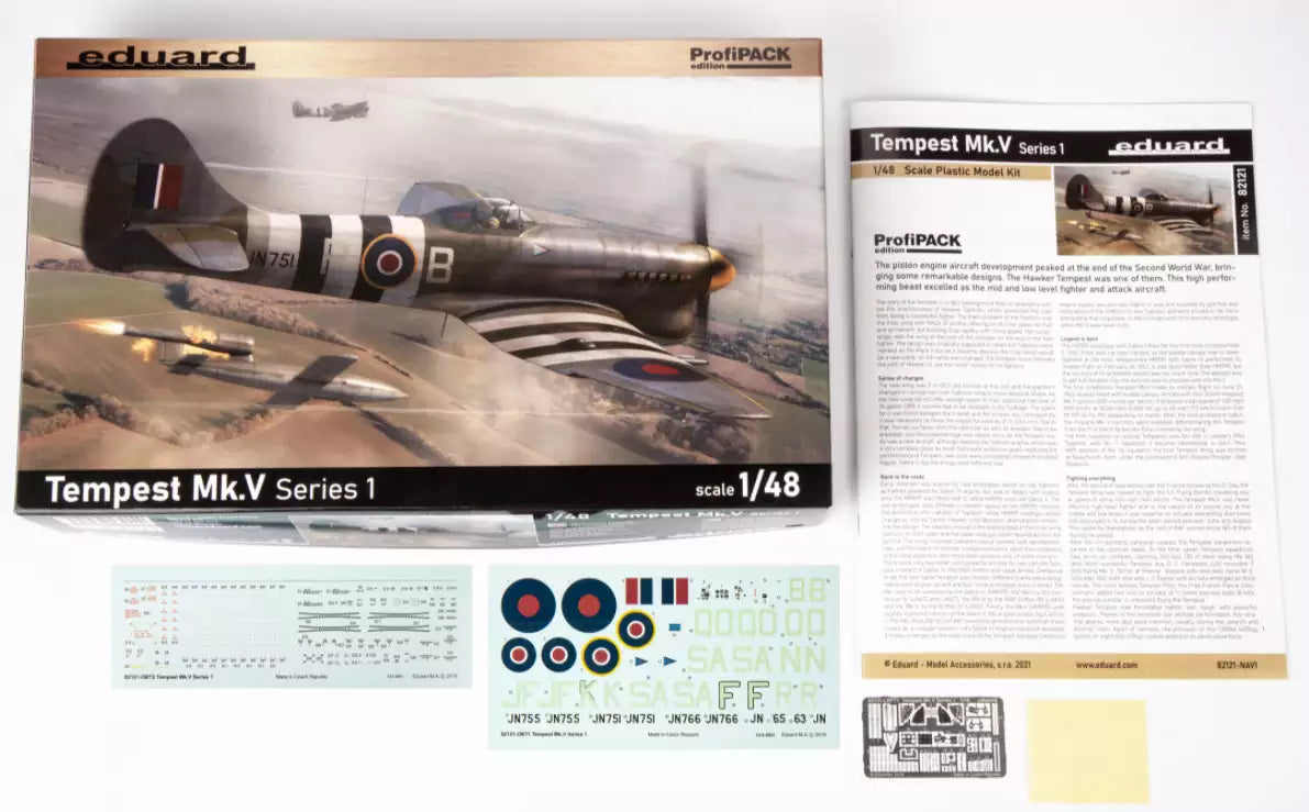 Inhalt: Eduard 82121 Tempest Mk.V series 1 ProfiPACK edition, 1:48