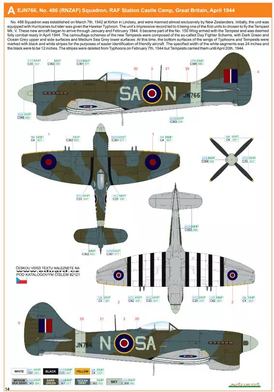 Eduard 82121 Tempest Mk.V series 1 ProfiPACK edition, 1:48