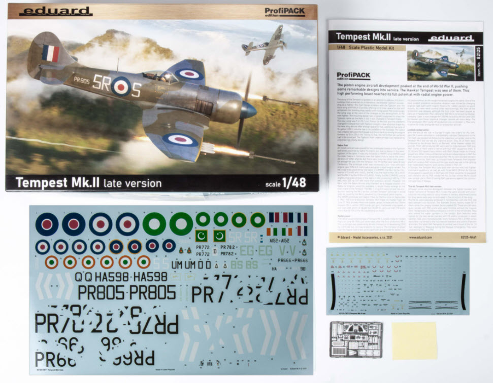Inhalt: Eduard 82125 Tempest Mk. II late version - ProfiPACK, 1:48