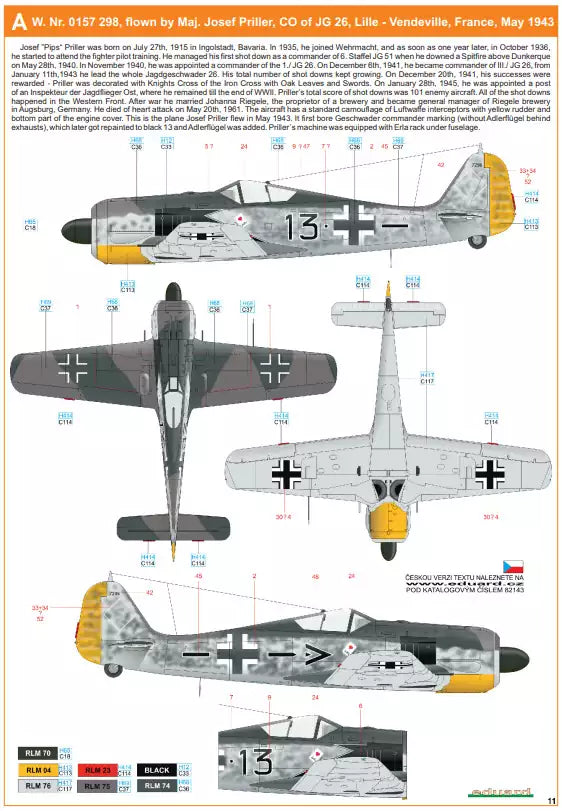 Eduard 82143 Focke-Wulf Fw 190A-5 light fighter, ProfiPACK edition, 1:48