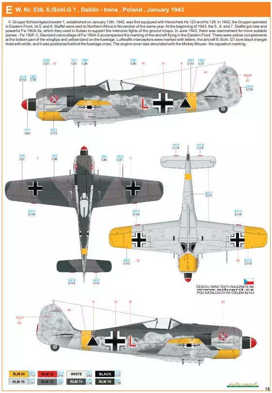 Eduard 82143 Focke-Wulf Fw 190A-5 light fighter, ProfiPACK edition, 1:48
