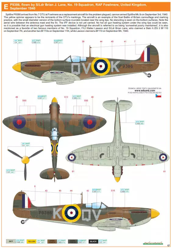 Eduard 82151 Spitfire Mk. Ia, ProfiPACK edition, 1:48