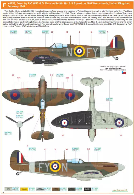 Eduard 82151 Spitfire Mk. Ia, ProfiPACK edition, 1:48