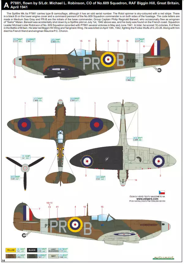 Eduard 82153 Spitfire Mk.IIa, ProfiPACK edition, 1:48