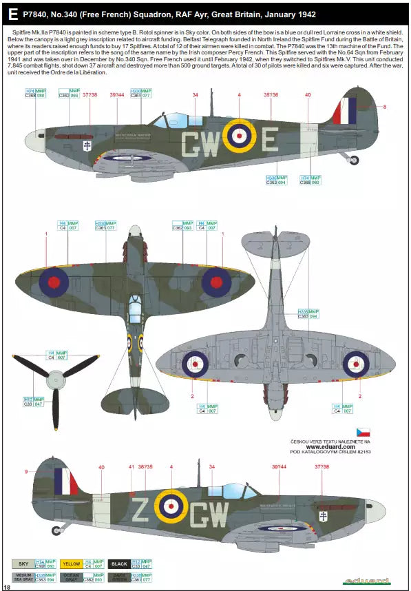 Eduard 82153 Spitfire Mk.IIa, ProfiPACK edition, 1:48