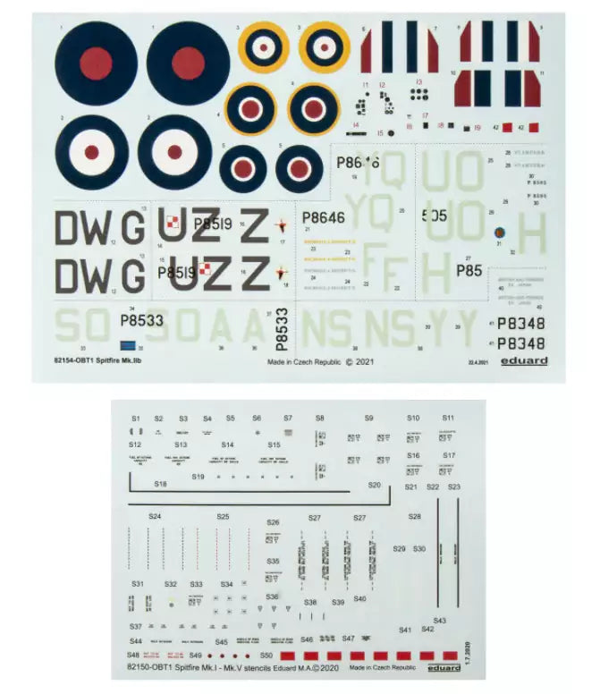 Inhalt: Eduard 82154 Spitfire Mk.IIb, ProfiPACK edition, 1:48