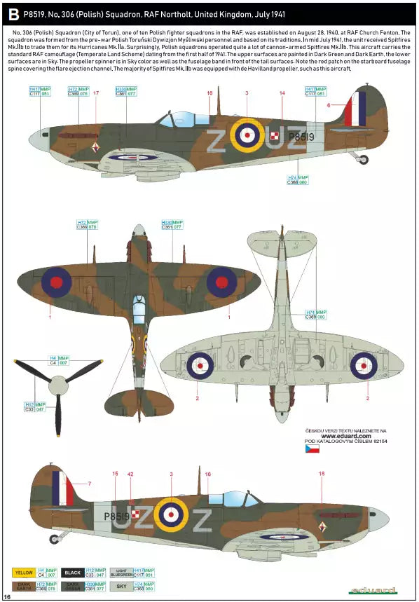 Eduard 82154 Spitfire Mk.IIb, ProfiPACK edition, 1:48
