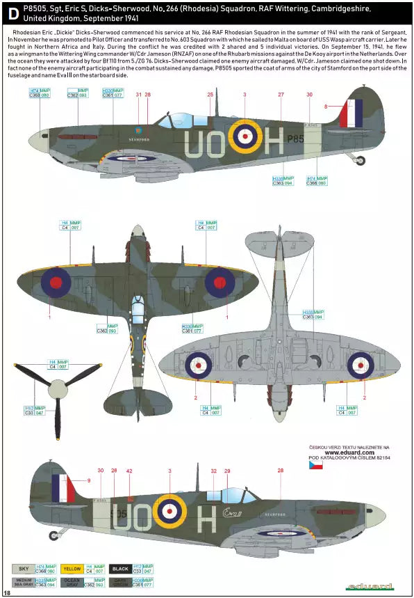 Eduard 82154 Spitfire Mk.IIb, ProfiPACK edition, 1:48