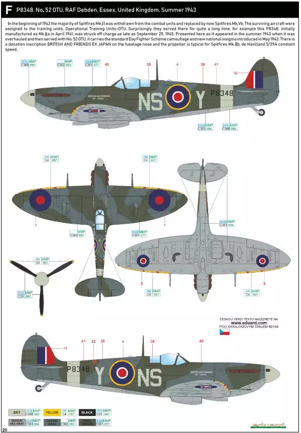Eduard 82154 Spitfire Mk.IIb, ProfiPACK edition, 1:48